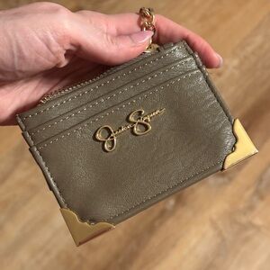 NWOT Jessica Simpson Leather Key & Card Holder with Gold Accents